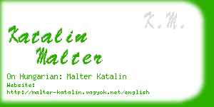 katalin malter business card